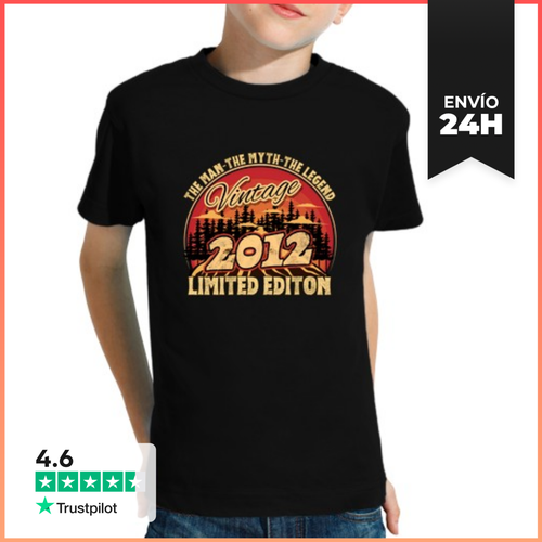 Camiseta Clásica Para Niños Vintage 2012 Edición Limitada El - latostadora.com - Modalova