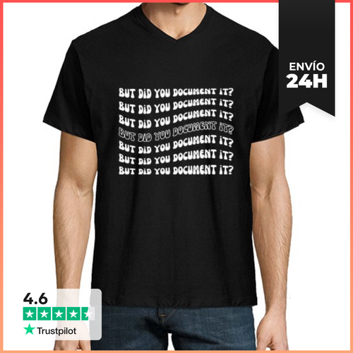 Camiseta Hombre, Cuello Pico ¿Pero Lo Documentaste? Es Genial Es - latostadora.com - Modalova