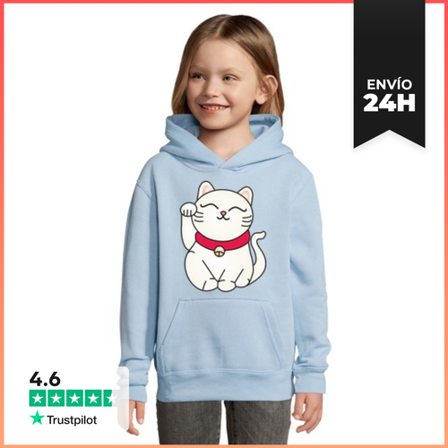 Sudadera Para Niños Con Capucha Maneki Neko LaTostadora - latostadora.com - Modalova