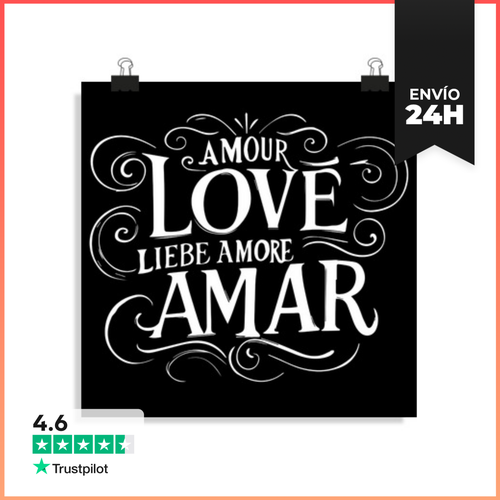 Póster Cuadrado Amor LaTostadora - latostadora.com - Modalova