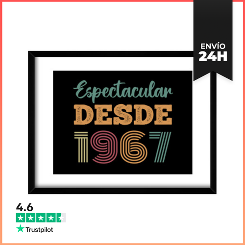 Cuadro Con Marco Horizontal ESPECTACULAR DESDE 1967 LaTostadora - latostadora.com - Modalova