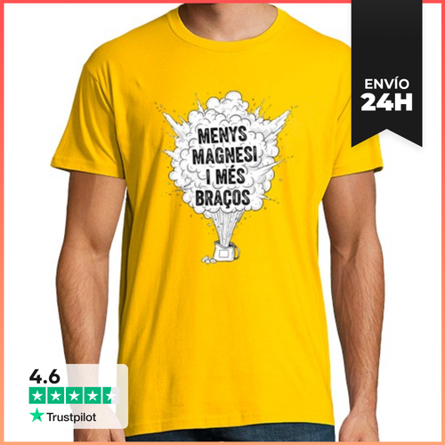 Camiseta Hombre Clásica Menys Magnesi I Més Braços Escalada - latostadora.com - Modalova