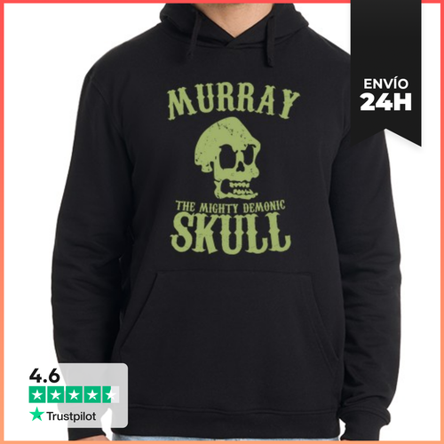 Sudadera Unisex Con Capucha Murray The Mighty Demonic Skull - latostadora.com - Modalova