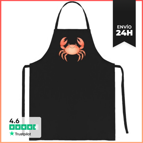 Delantal Cangrejo Kawaii LaTostadora - latostadora.com - Modalova