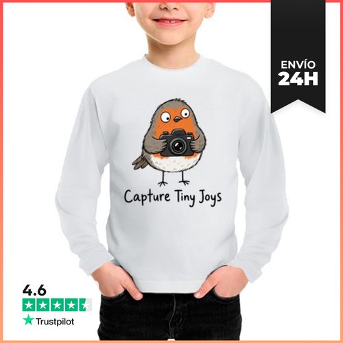 Camiseta Manga Larga Para Niños Robin Holding A Camera Capture - latostadora.com - Modalova