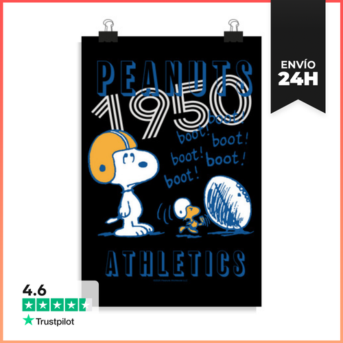 Póster Vertical Snoopy Peanuts Athletics LaTostadora - latostadora.com - Modalova