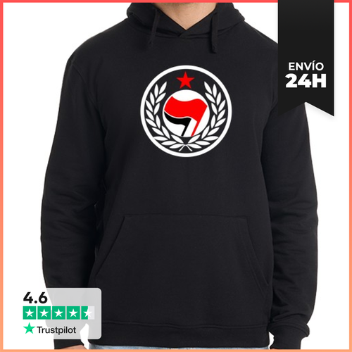 Sudadera Unisex Con Capucha Laurel Antifascista LaTostadora - latostadora.com - Modalova