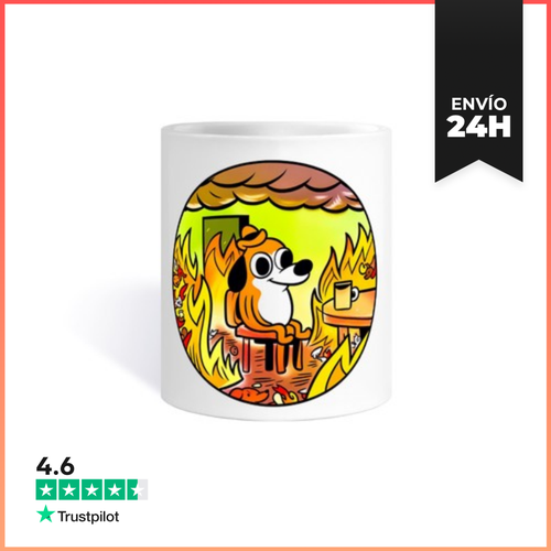 Taza This Is Fine Meme Logo LaTostadora - latostadora.com - Modalova
