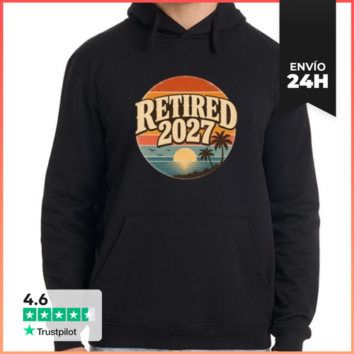 Sudadera Unisex Con Capucha Vintage Sunset - Retired 2027 Ideal - latostadora.com - Modalova