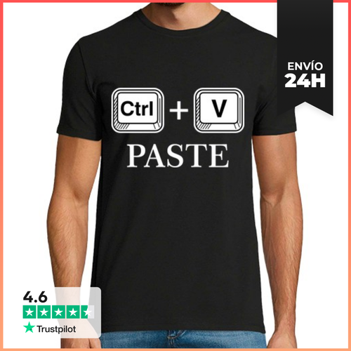 Camiseta Hombre Clásica Atajo De Teclado Ctrl V Paste Pegar - latostadora.com - Modalova