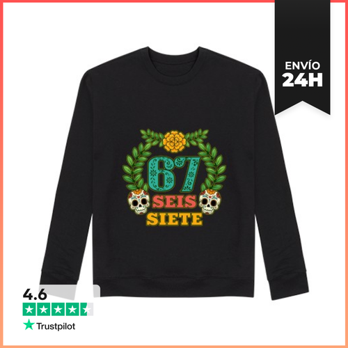 Sudadera Unisex 67 Seis Siete Floral Muertos Día De LaTostadora - latostadora.com - Modalova