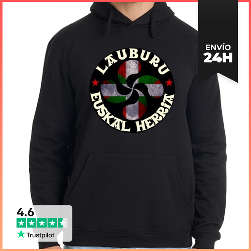 Sudadera Unisex Con Capucha Lauburu Euskal Herria Escudo 2 - latostadora.com - Modalova