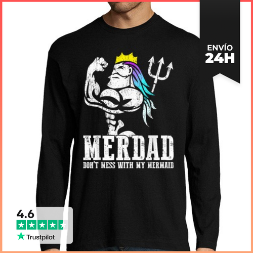 Camiseta Hombre Manga Larga Día Del Padre T Merdad No Te Metas - latostadora.com - Modalova