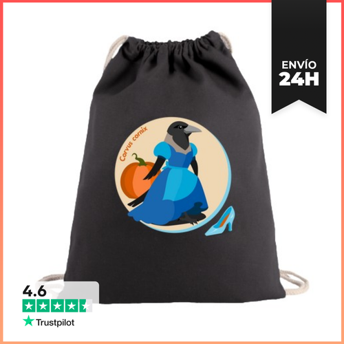 Mochila Saco Con Cuerdas Corneja Cenicienta - Corvus Cornix - latostadora.com - Modalova