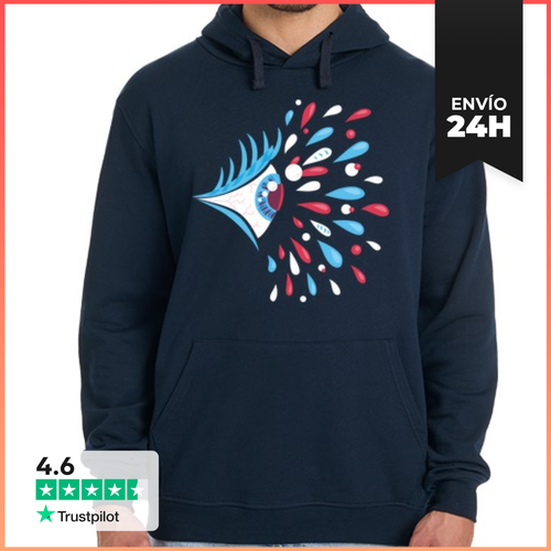 Sudadera Unisex Con Capucha Side Looking Psychedelic Eye - latostadora.com - Modalova