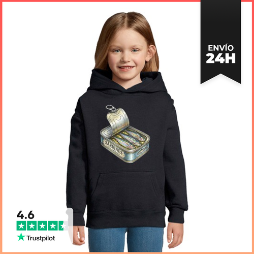 Sudadera Para Niños Con Capucha Lata De Sardinas Abierta Con - latostadora.com - Modalova