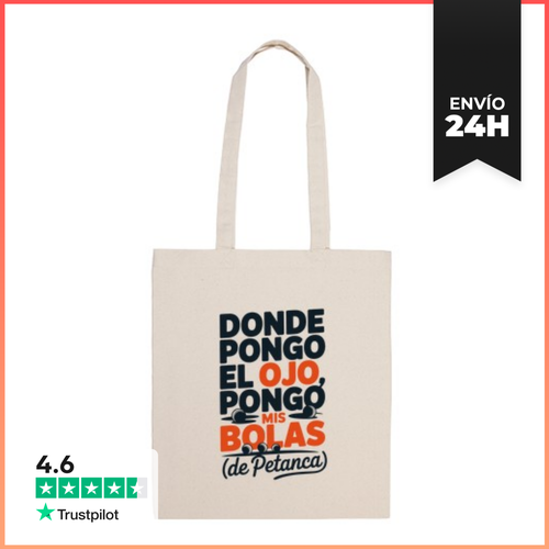 Bolsa De Tela Donde Pongo El Ojo Pongo Mis Bolas De Petanca - latostadora.com - Modalova