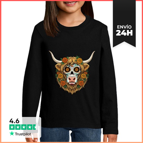 Camiseta Manga Larga Para Niños Vaca De Las Tierras Altas - latostadora.com - Modalova