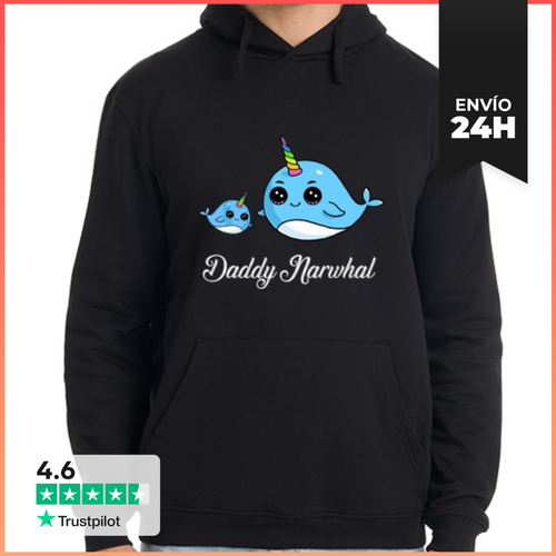 Sudadera Unisex Con Capucha Papá Narval Regalo De Narval Lindo - latostadora.com - Modalova