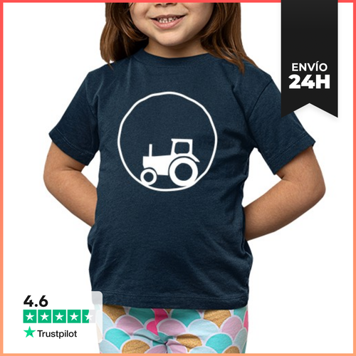 Camiseta Clásica Para Niños Yo Para Ser Feliz Quiero Un Tractor! - latostadora.com - Modalova