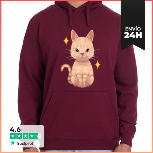 Sudadera Unisex Con Capucha Gato Europeo Atigrado Naranja Común - latostadora.com - Modalova