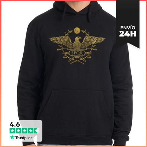 Sudadera Unisex Con Capucha Roman Empire Emblem - Dark Gold - latostadora.com - Modalova