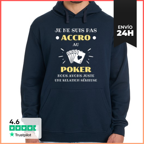 Sudadera Unisex Con Capucha Adicto Al Póquer Humor Póquer Hombre - latostadora.com - Modalova