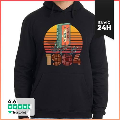 Sudadera Unisex Con Capucha Casete De Audio Vintage De 1984 - latostadora.com - Modalova