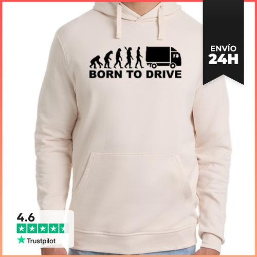 Sudadera Unisex Con Capucha Evolución Nacida Para Conducir Camión - latostadora.com - Modalova