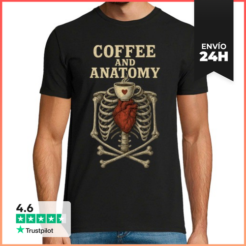 Camiseta Hombre Clásica Coffee And Anatomy Corazon Anatomico Caja - latostadora.com - Modalova