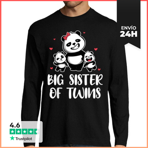 Camiseta Hombre Manga Larga Hermana Mayor De Gemelos Hermana - latostadora.com - Modalova