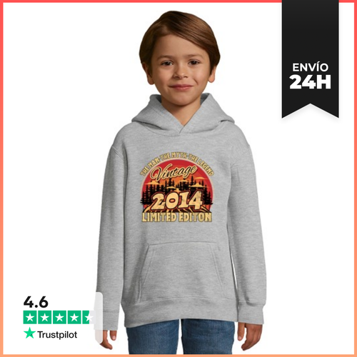 Sudadera Para Niños Con Capucha Vintage 2014 Edición Limitada El - latostadora.com - Modalova