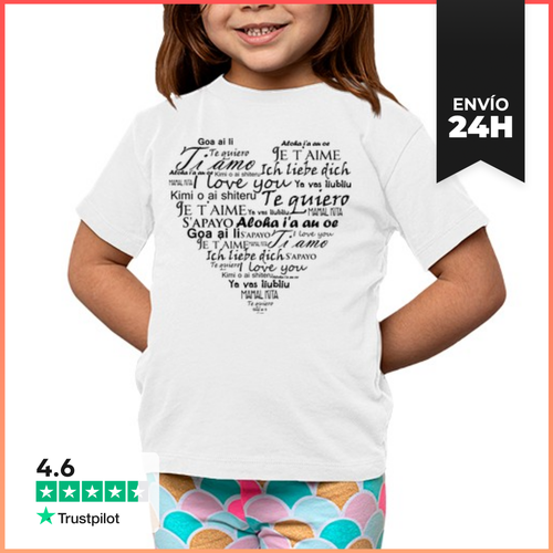 Camiseta Clásica Para Niños Te Quiero En Varios Idiomas - latostadora.com - Modalova