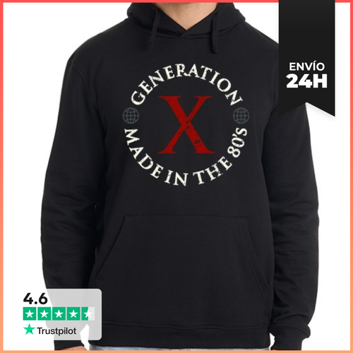 Sudadera Unisex Con Capucha Generation X Made In The 80's - latostadora.com - Modalova