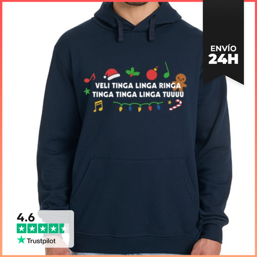 Sudadera Unisex Con Capucha TINGA LINGA RINGA - VILLANCICO HINDÚ - latostadora.com - Modalova