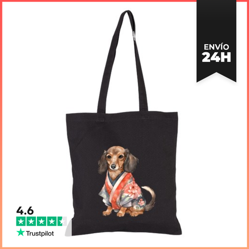Bolsa De Tela Dashchund, Perro Salchicha Con Kimono, Bolso De - latostadora.com - Modalova
