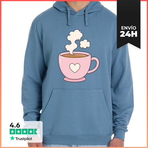 Sudadera Unisex Con Capucha Taza Rosa De Café Caliente Con - latostadora.com - Modalova