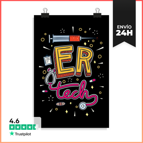 Póster Vertical Tecnólogo De Sala De Emergencias ER LaTostadora - latostadora.com - Modalova