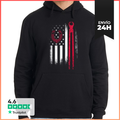 Sudadera Unisex Con Capucha Herramientas De Herrador Bandera - latostadora.com - Modalova