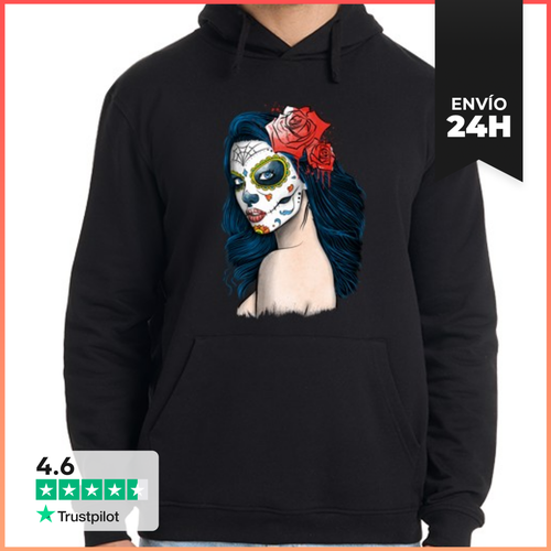 Sudadera Unisex Con Capucha La Calavera Catrina LaTostadora - latostadora.com - Modalova