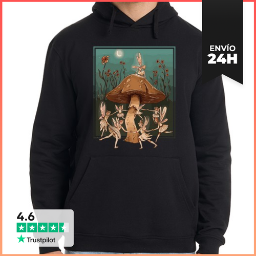 Sudadera Unisex Con Capucha Hadas Vintage Hongo LaTostadora - latostadora.com - Modalova