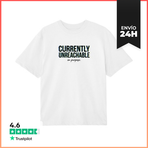 Camiseta Oversize Texto Actualmente Inalcanzable Por Un Error - latostadora.com - Modalova