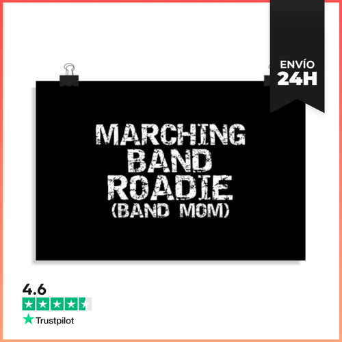 Póster Horizontal Madre De Banda De Marcha Roadie Divertida - latostadora.com - Modalova