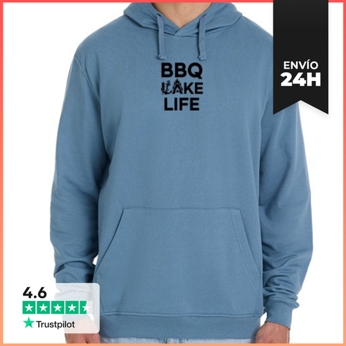 Sudadera Unisex Con Capucha Vida De Lago Barbacoa Ancla Y Llamas - latostadora.com - Modalova