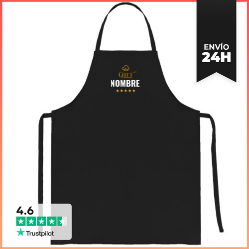 Delantal CHEF NOMBRE 5 ESTRELLAS LaTostadora - latostadora.com - Modalova