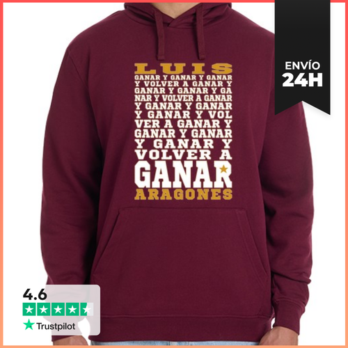 Sudadera Unisex Con Capucha Luis Aragonés - Ganar Y Volver A - latostadora.com - Modalova