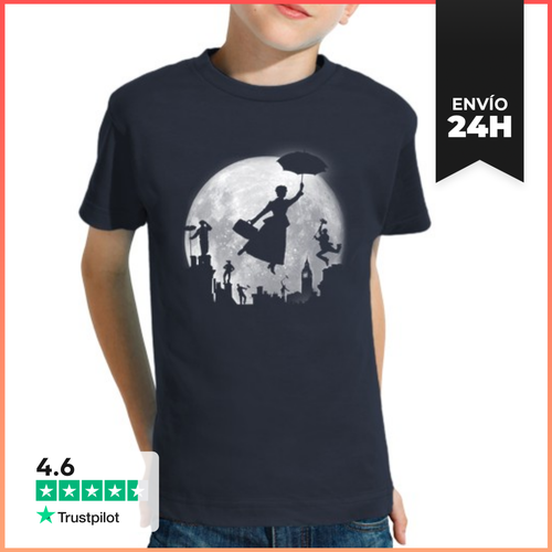 Camiseta Clásica Para Niños Full Moon Over London Rooftops - latostadora.com - Modalova