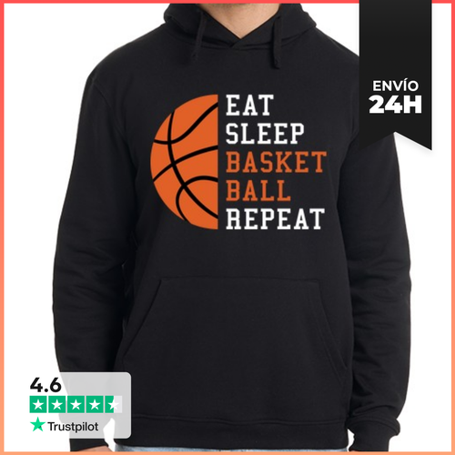 Sudadera Unisex Con Capucha Comer Dormir Baloncesto Repetir - latostadora.com - Modalova