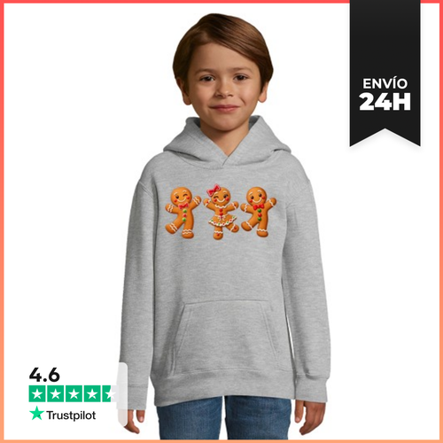 Sudadera Para Niños Con Capucha Trío De Muñecos De Jengibre - latostadora.com - Modalova