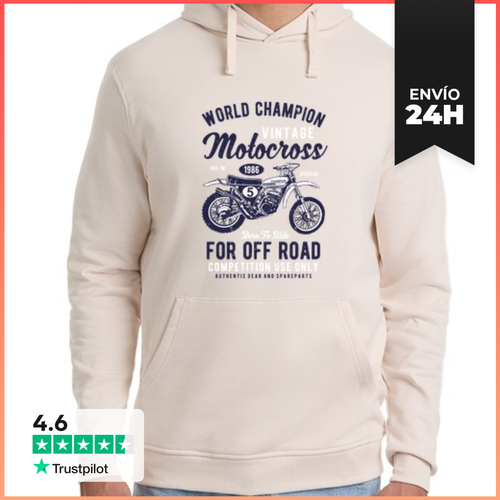 Sudadera Unisex Con Capucha Vintage Motocross LaTostadora - latostadora.com - Modalova